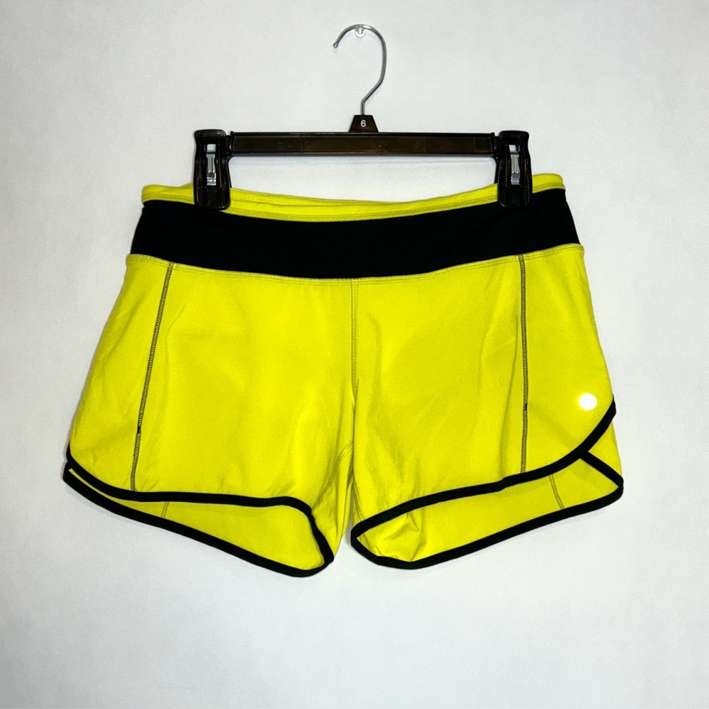 Lululemon Speed up shorts Antidote‎ neon color Size 6 New